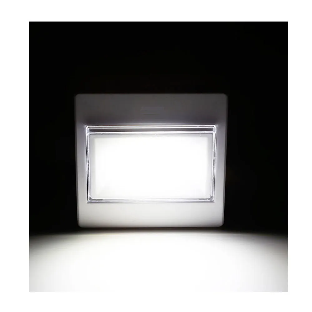 2 LED Night Light Cordless COB LED Light Switch Cabinet Closet Battery Operated