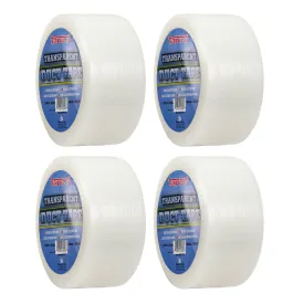 4 Rolls Transparent Duct Tape 1.89" x 27 Yard Weather Resistant Patching Sealing