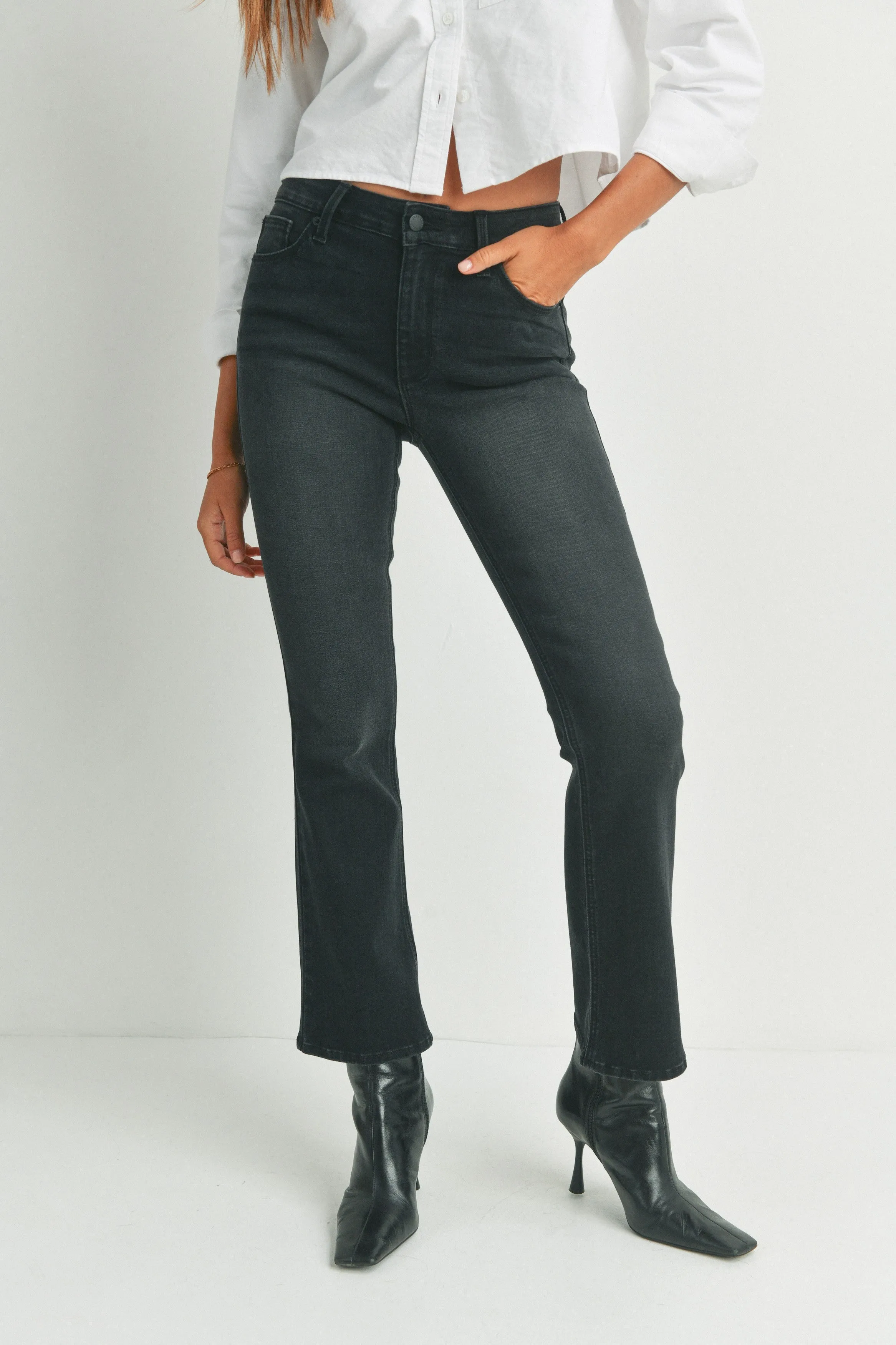 Black Petite Boot Cut Jean