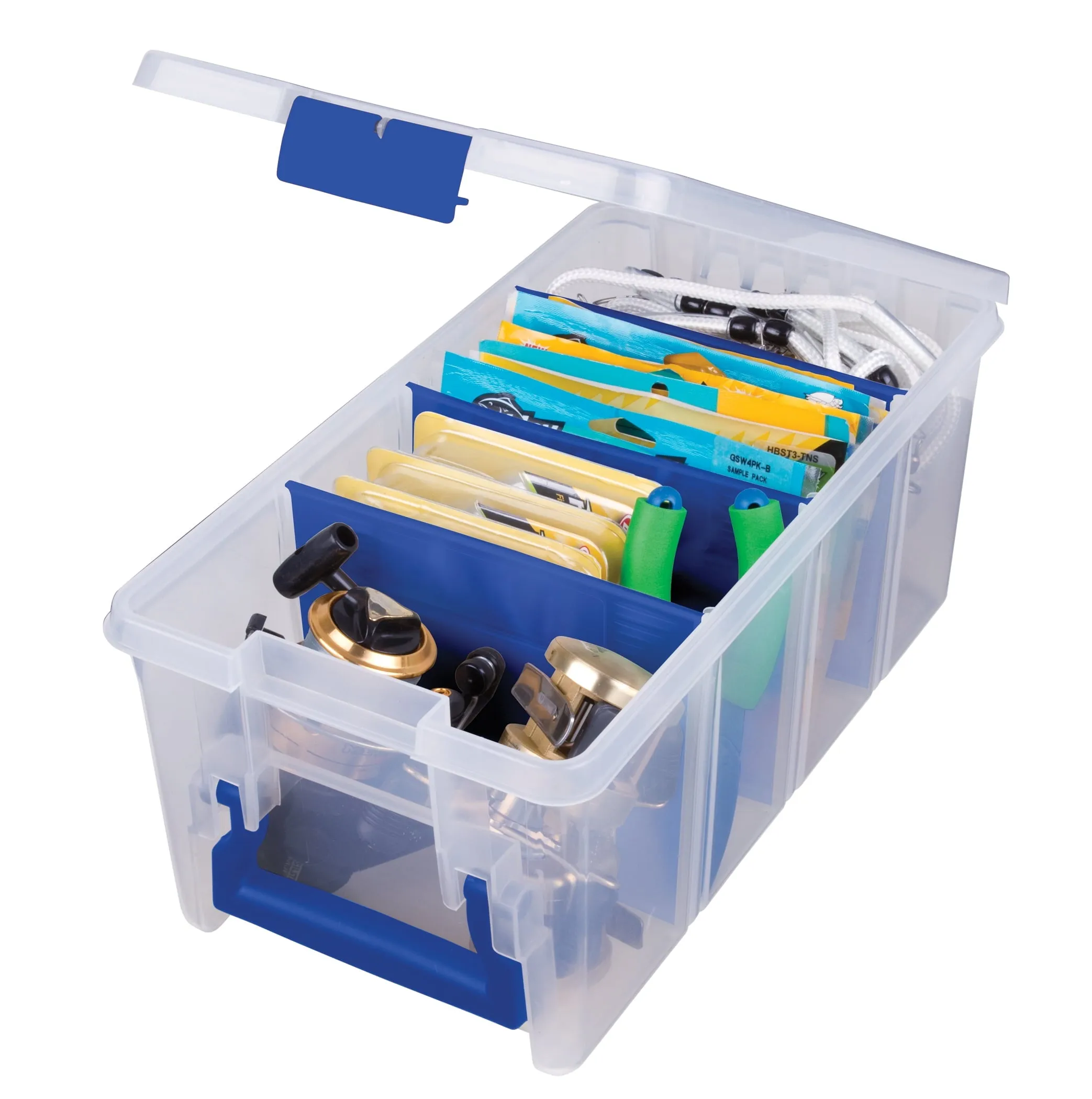 Flambeau Outdoors Super Half Satchel, Fishing Tackle and Gear Storage, Large, Clear