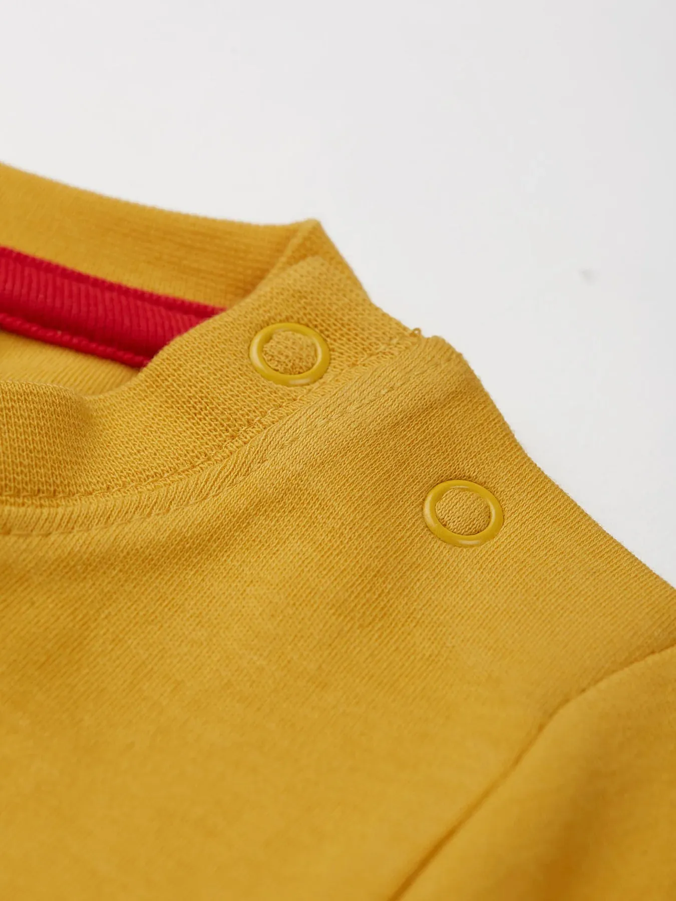 Frugi Boy's Organic Creature Applique Top in Yellow/Tractor