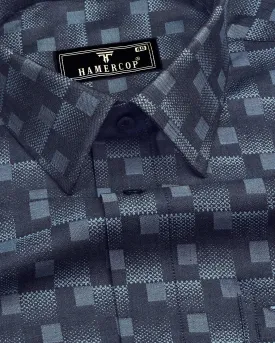 Gray Shadow Jacquard Premium Designer Shirt