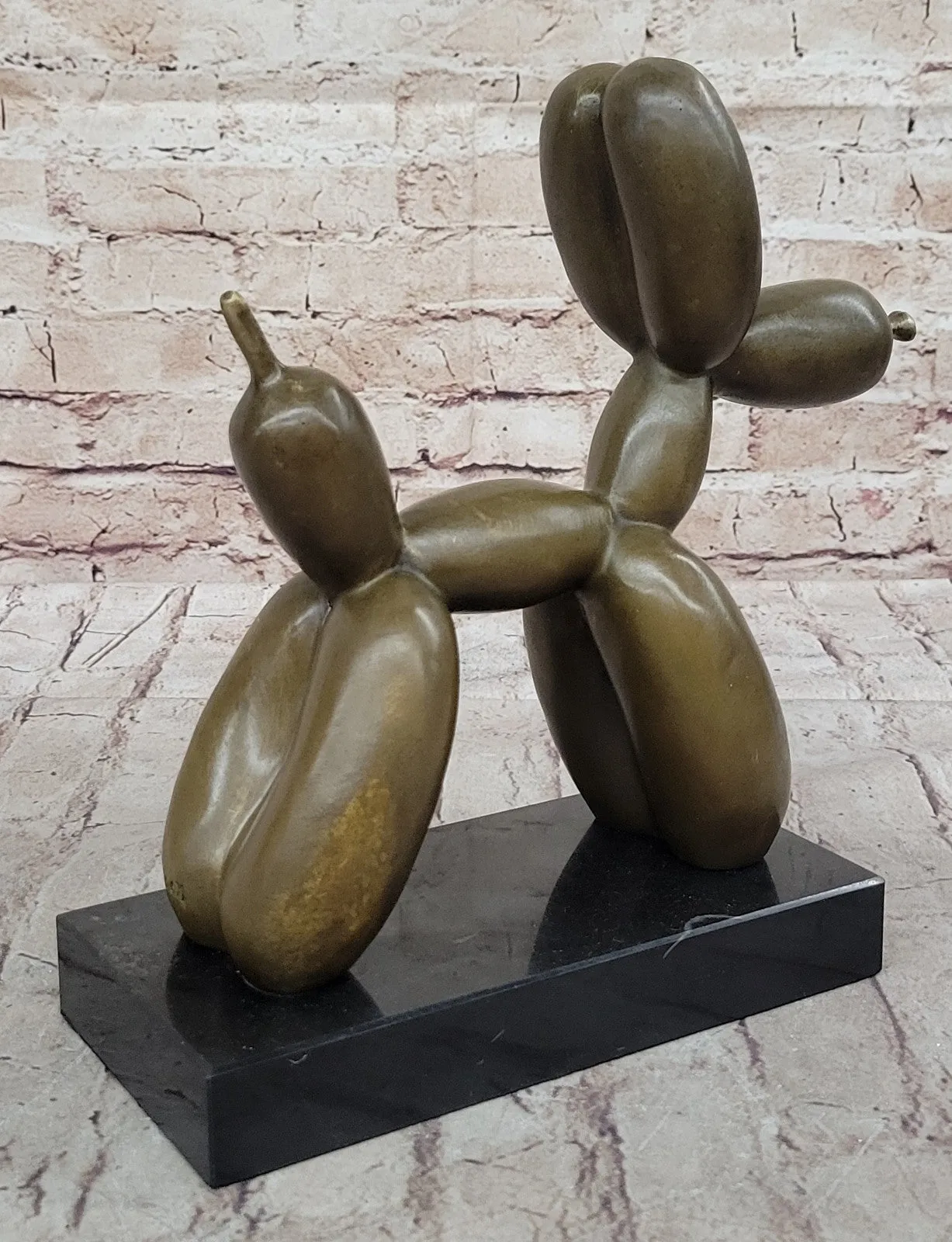Hand Made Bronze Balloon Dog Statue: Mid Century Artwork Collectible Sale