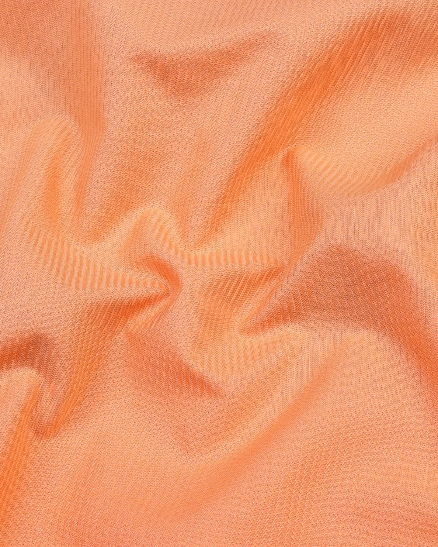 Hilton Orange Self Weft Stripe Dobby Cotton Designer Shirt