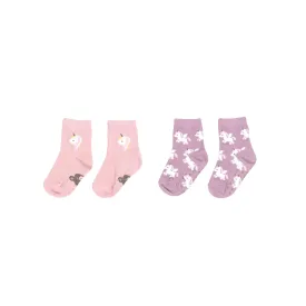 Huxbaby Magical Unicorn 2pk Socks - Rosebud   Orchid