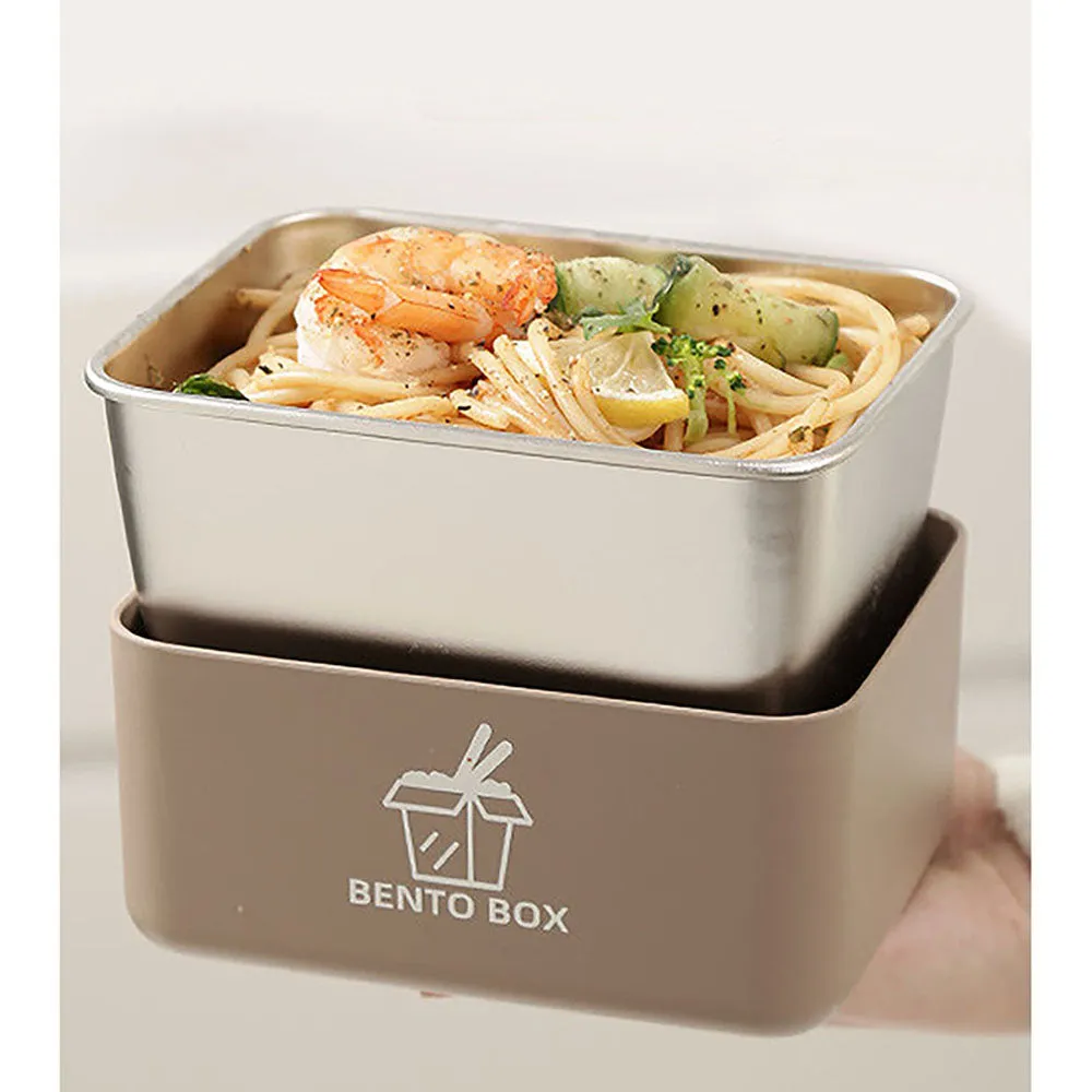 Little Surprise Box , Coffee color 2pcs Bento Stainless Steel Lunch Box Container set with insulated Matching lunch Bag for Kids & Adults