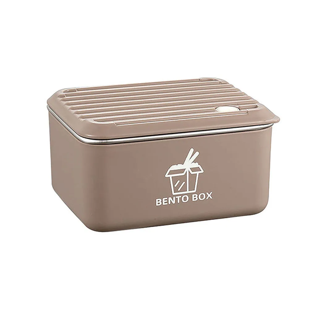 Little Surprise Box, Coffee color 3pcs Bento Stainless Steel Lunch Box Container set with insulated Matching lunch Bag for Kids & Adults