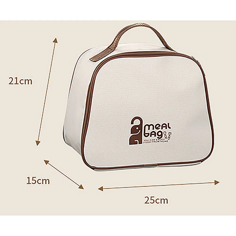 Little Surprise Box , Cream2pcs Bento Stainless Steel Lunch Box Container set with insulated Matching lunch Bag for Kids & Adults