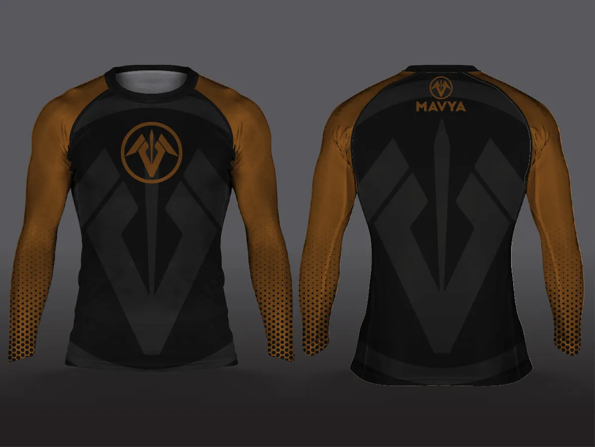 Mavya Legend Series Ranked Rash Guard - Brown