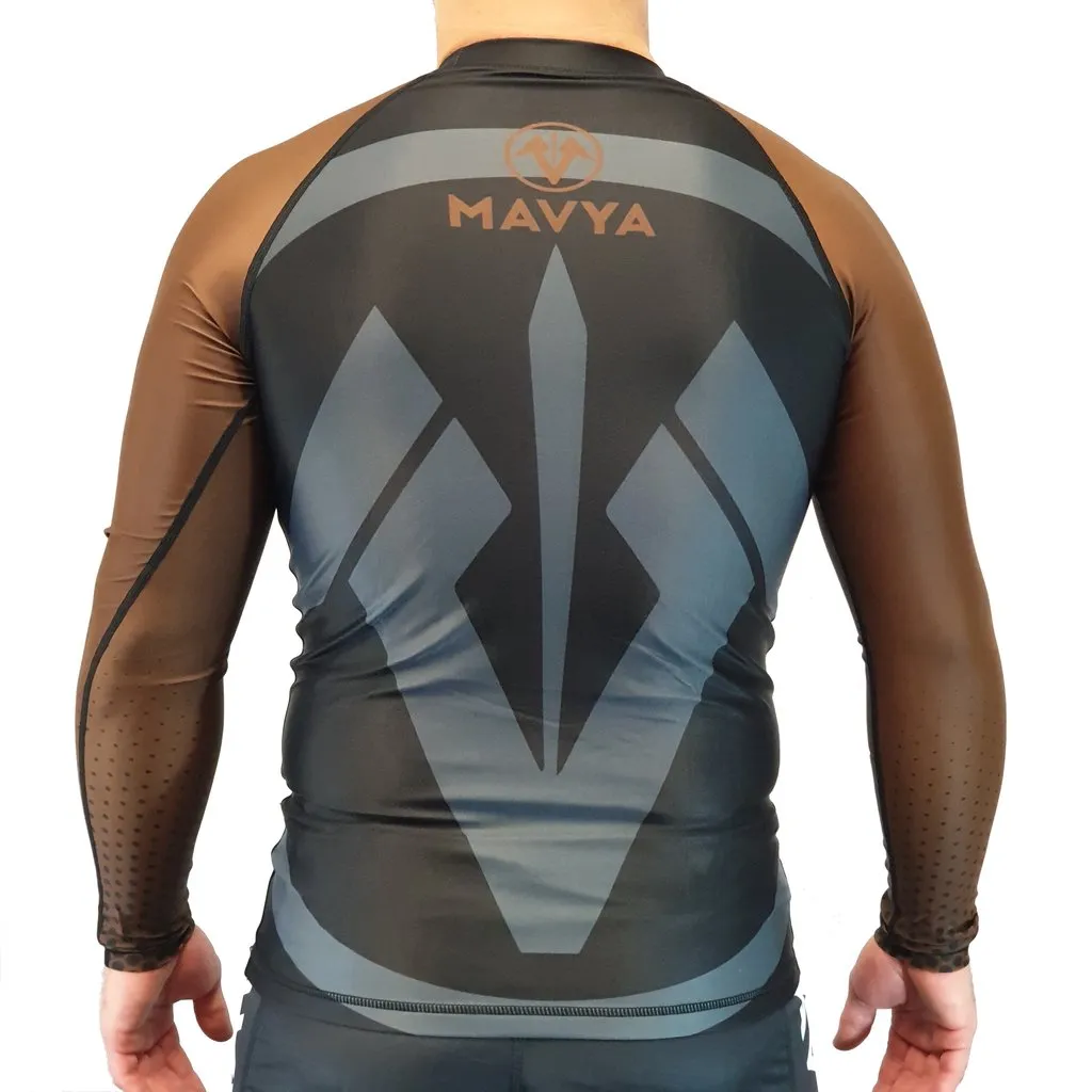 Mavya Legend Series Ranked Rash Guard - Brown