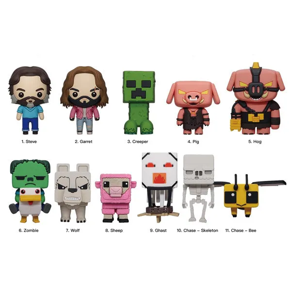 Minecraft The Movie: 3D Foam Bag Clips