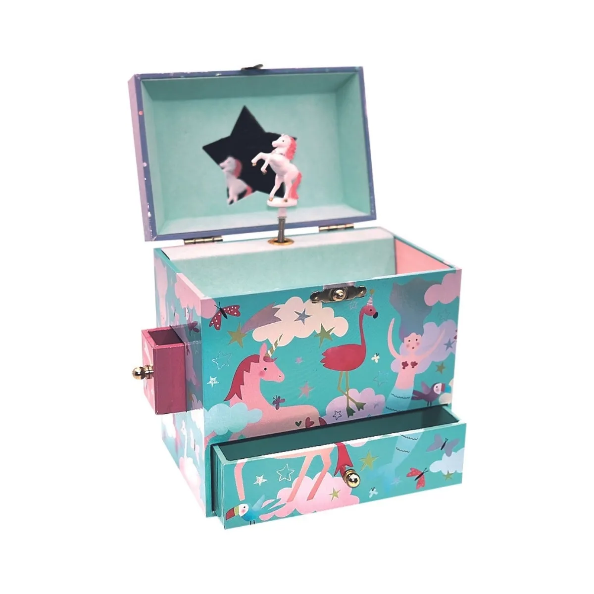 Musical Jewelry Box with 3 Drawers - Fantasy by Floss & Rock