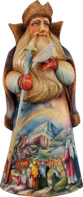 Nostalgic Noah ark Santa, Hand-Painted WOODCARVED Figurine L2917342 by G. DeBrekht - SPECIAL ORDER