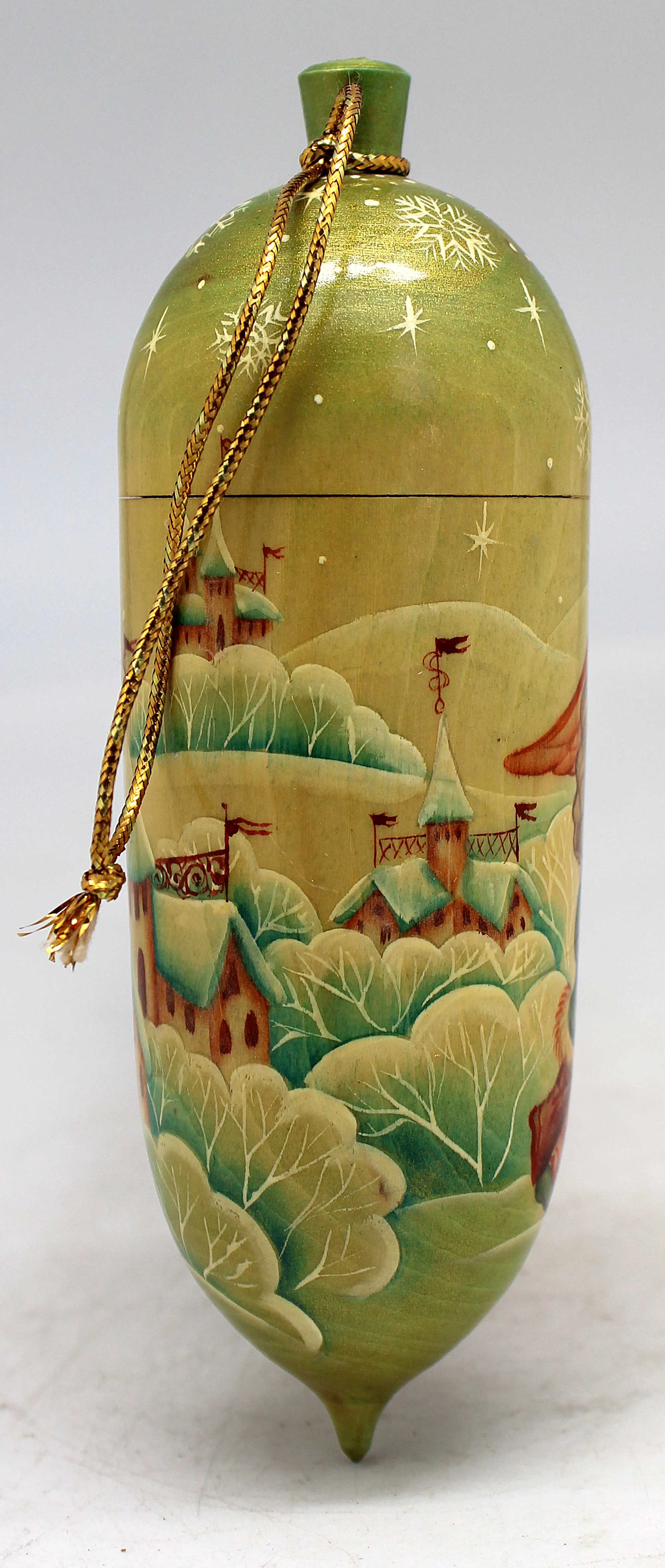 One of Kind Ornaments WOODCARVED Handpainted Figurine 2x2x6" by G.DeBrekht Reserve