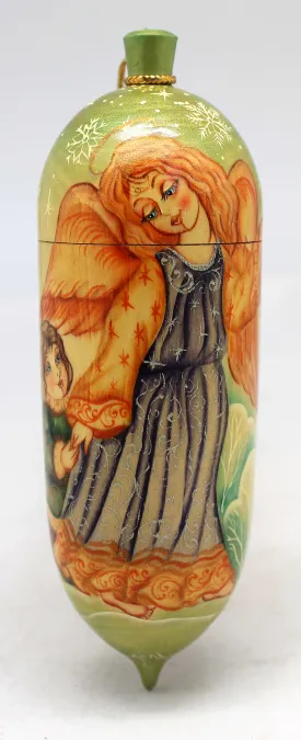 One of Kind Ornaments WOODCARVED Handpainted Figurine 2x2x6" by G.DeBrekht Reserve