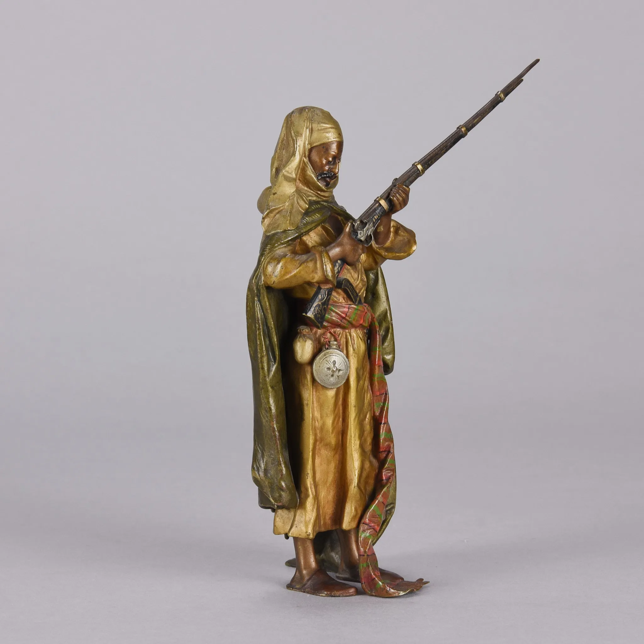 "Arab Warrior with Rifle" by Franz Bergman