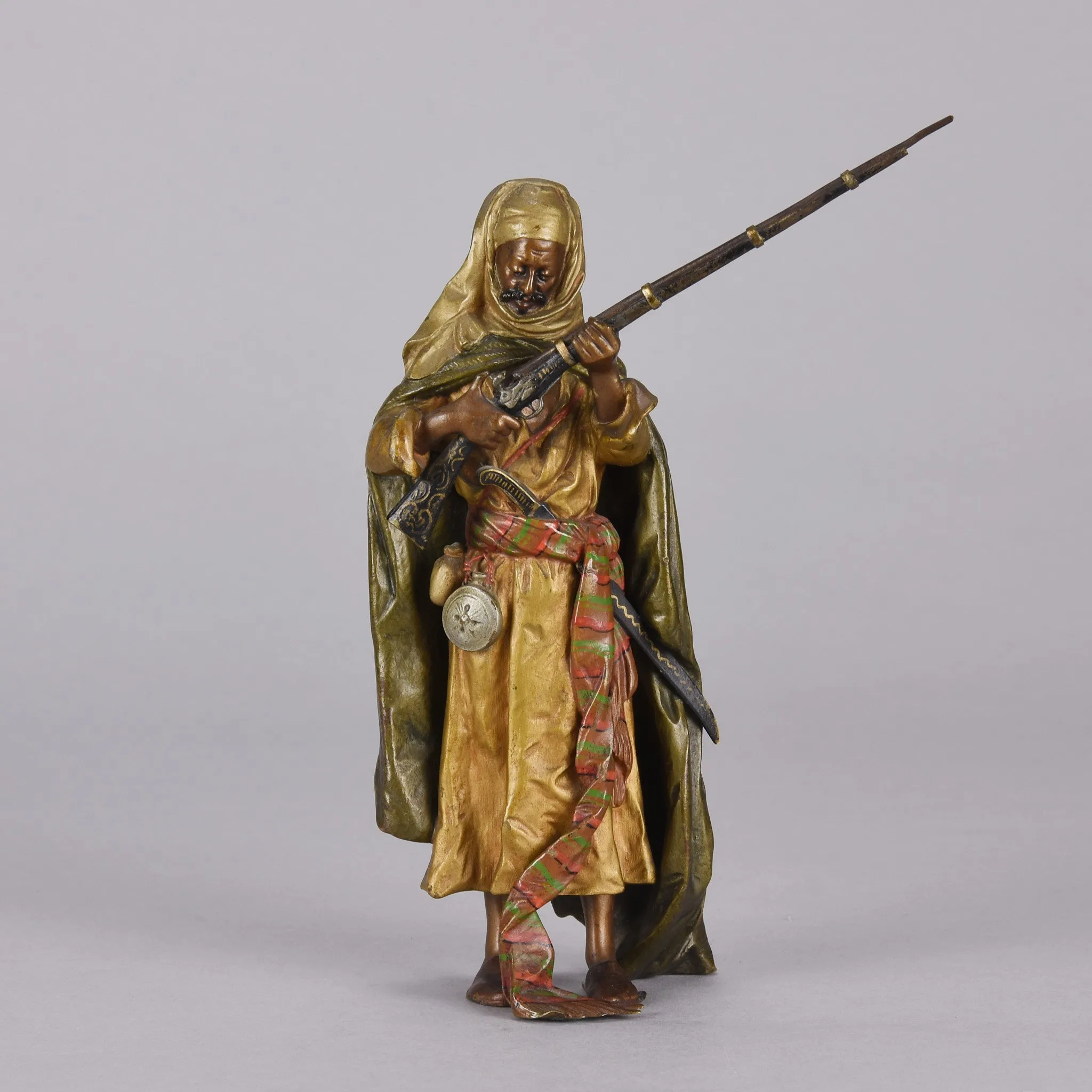 "Arab Warrior with Rifle" by Franz Bergman