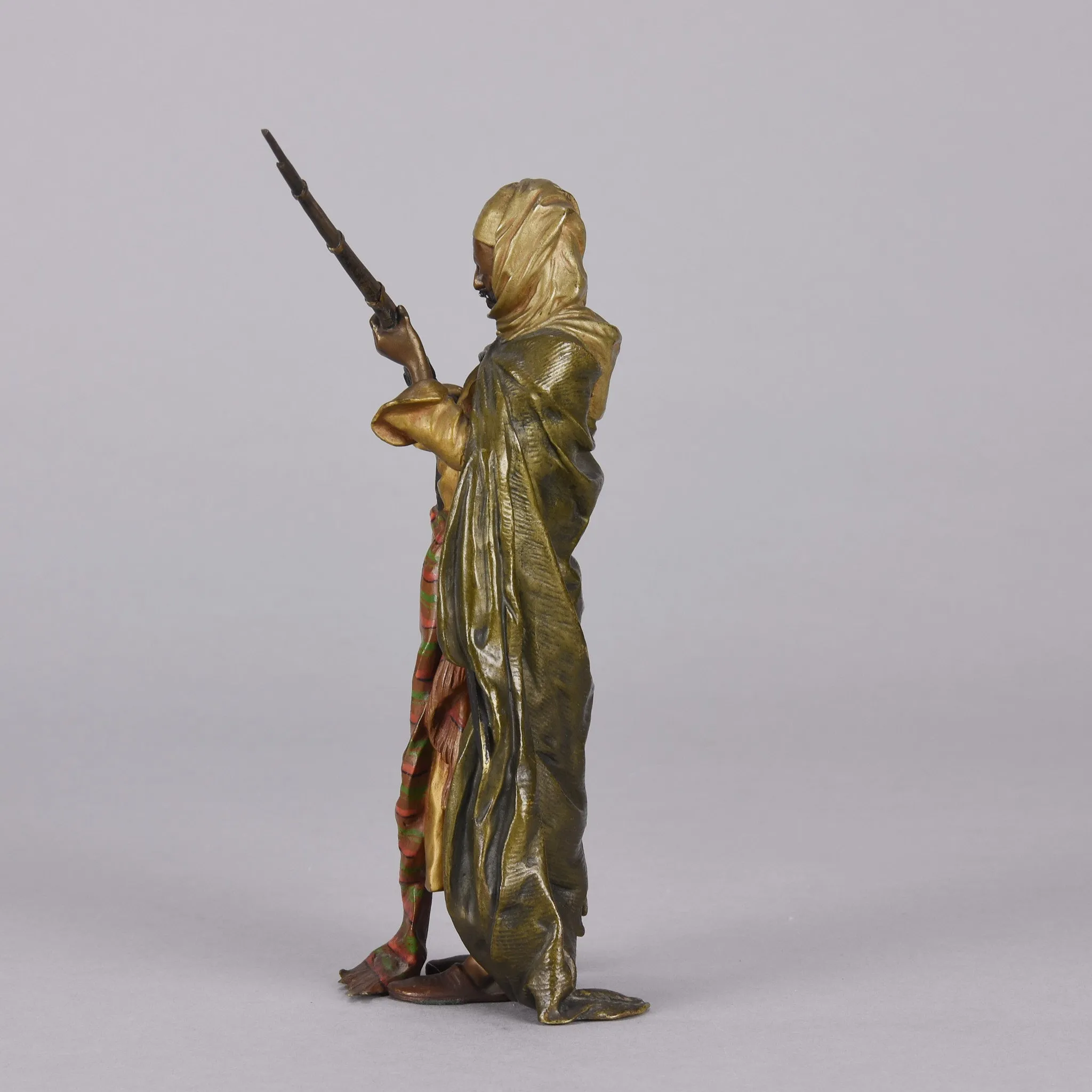 "Arab Warrior with Rifle" by Franz Bergman