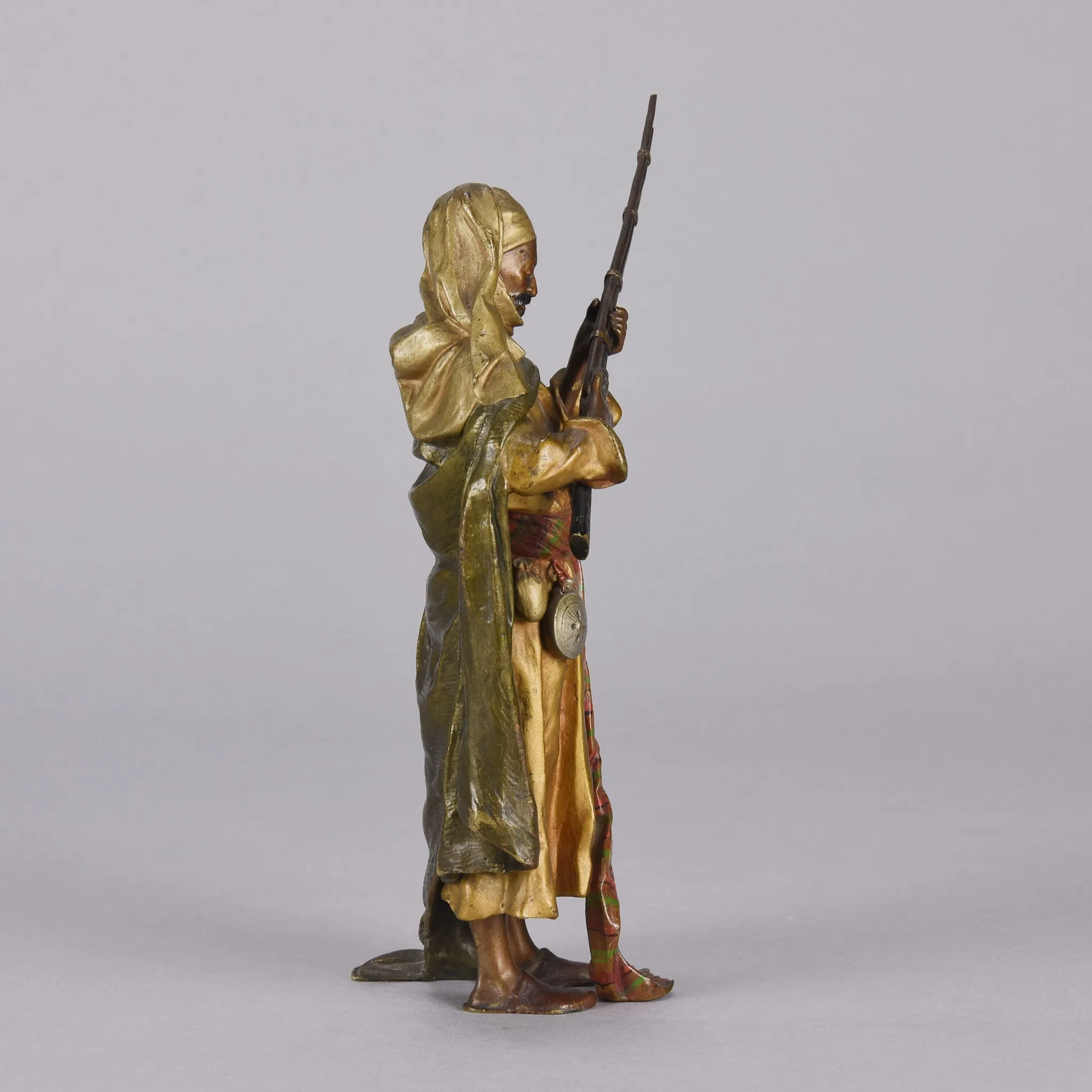 "Arab Warrior with Rifle" by Franz Bergman