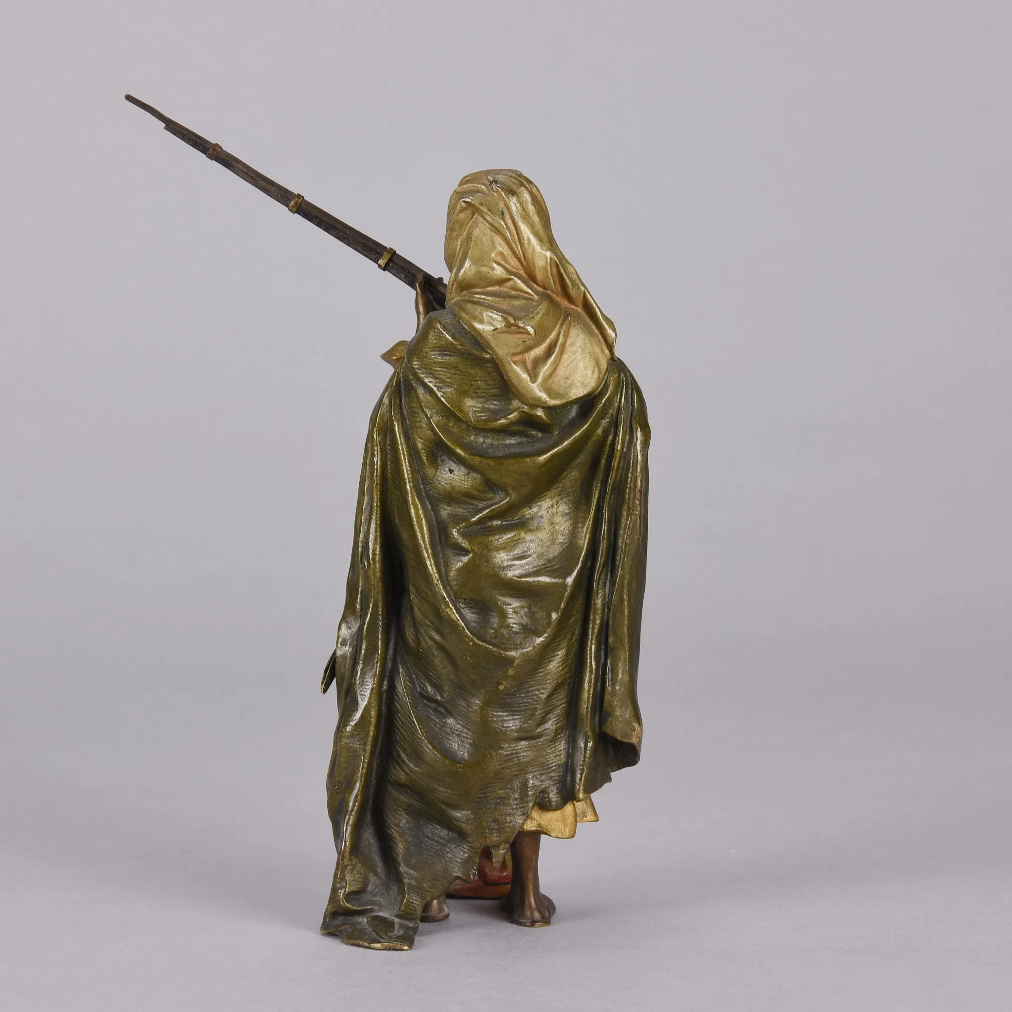 "Arab Warrior with Rifle" by Franz Bergman