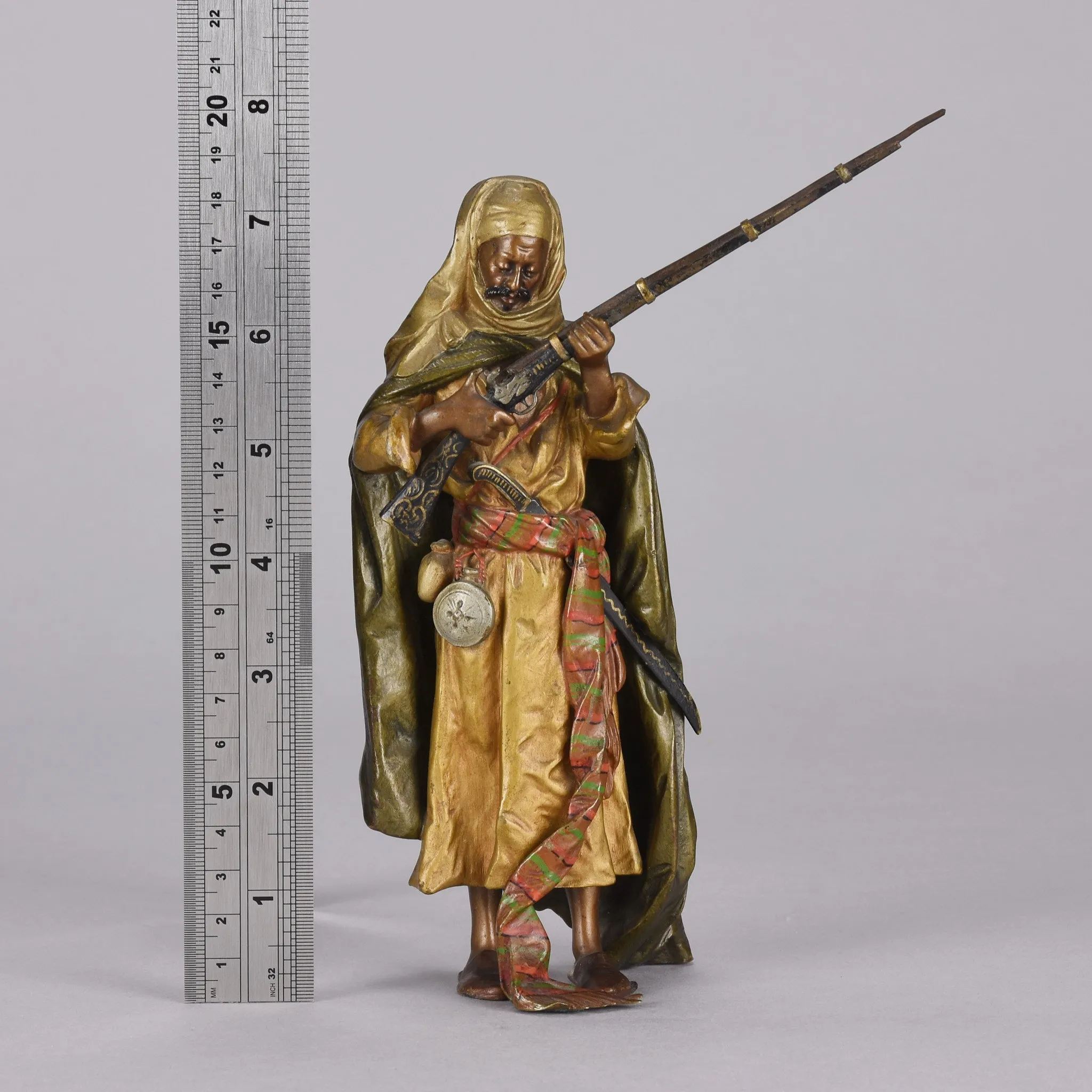 "Arab Warrior with Rifle" by Franz Bergman