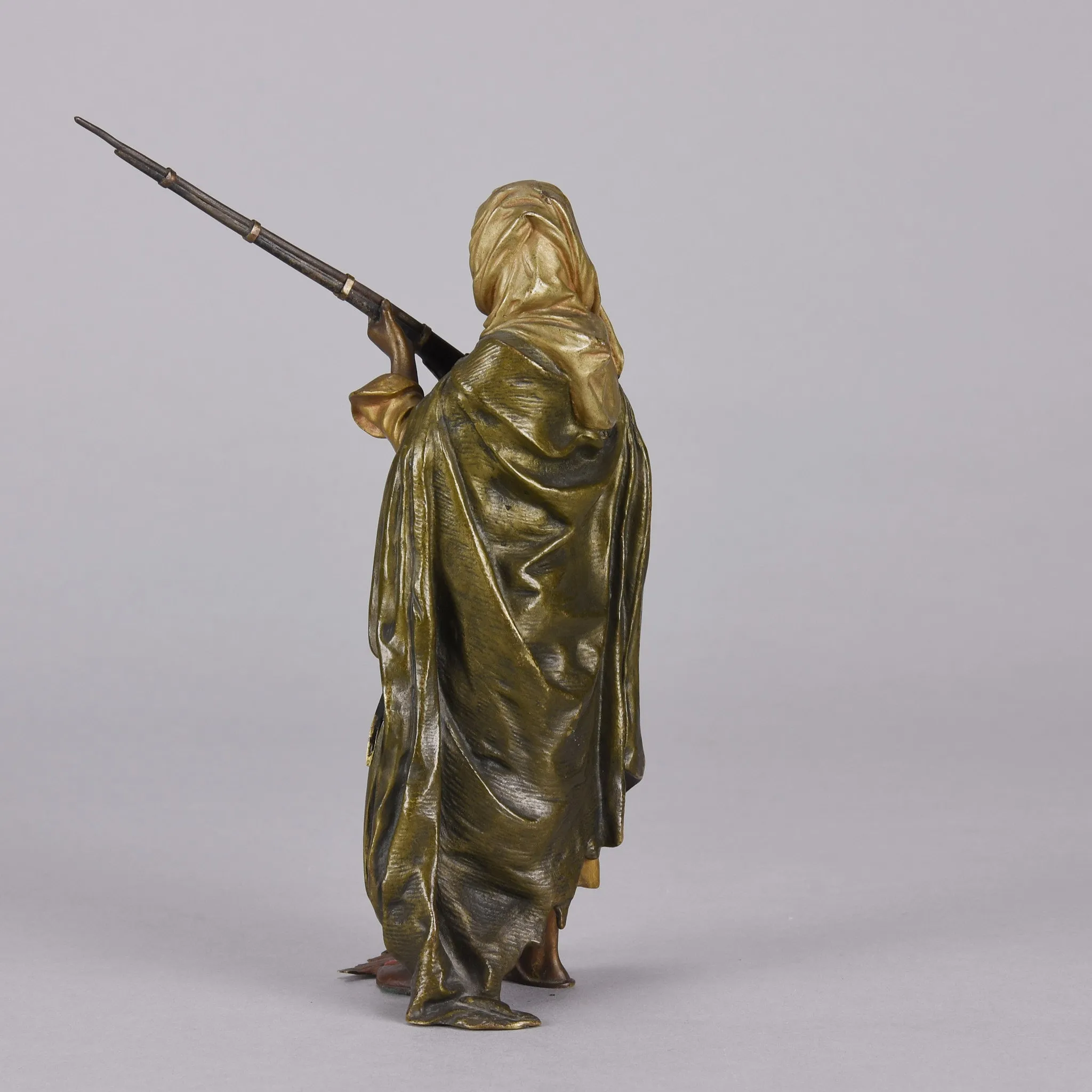 "Arab Warrior with Rifle" by Franz Bergman