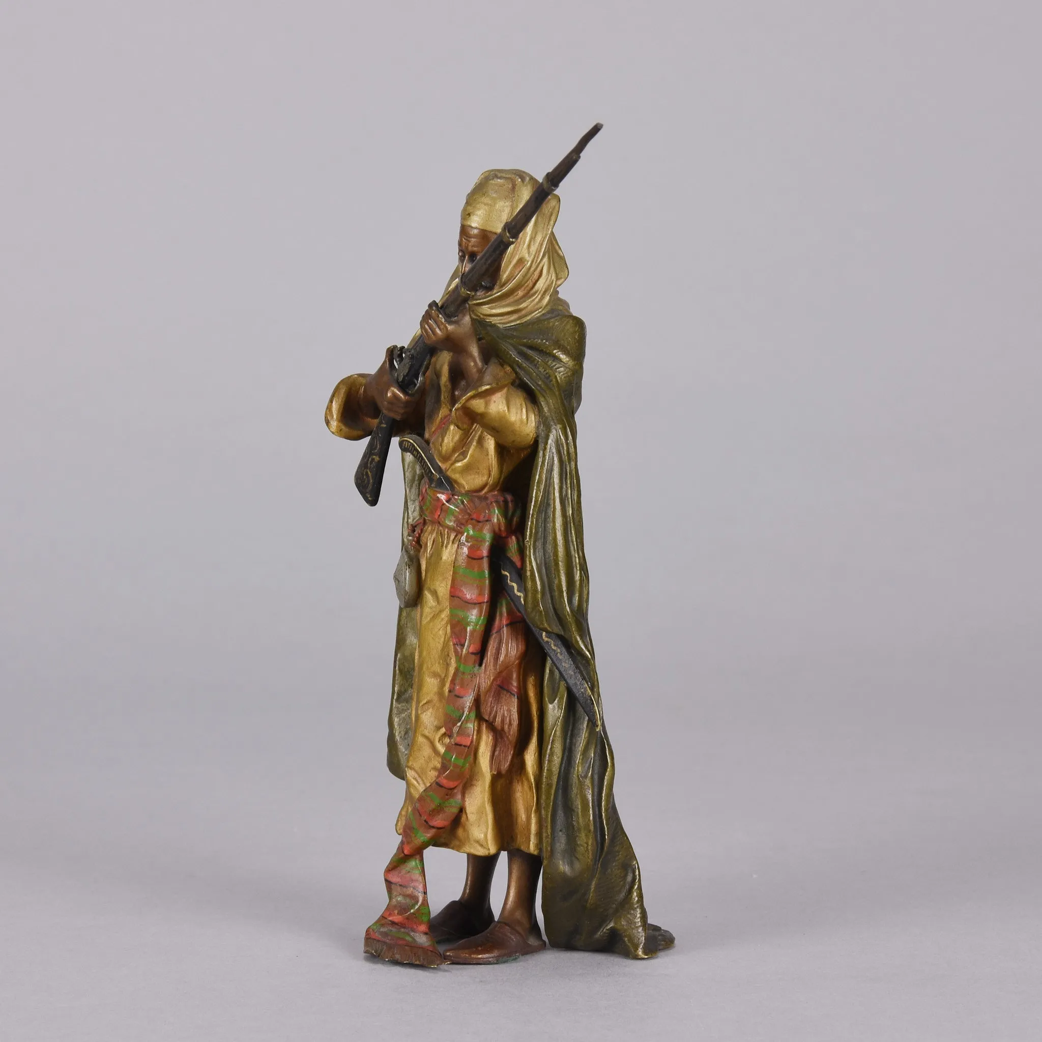 "Arab Warrior with Rifle" by Franz Bergman