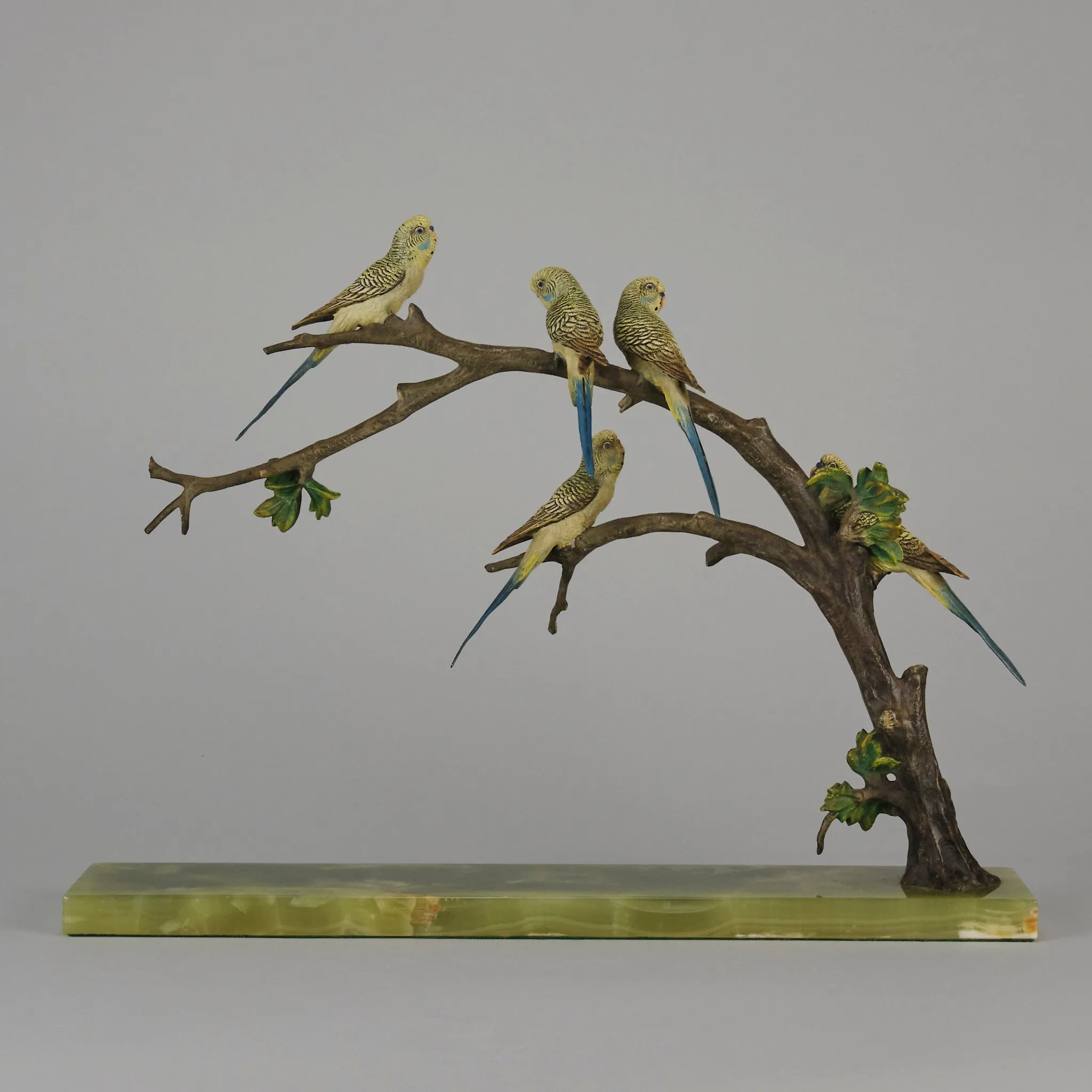 "Budgies On A Branch" by Franz Bergman