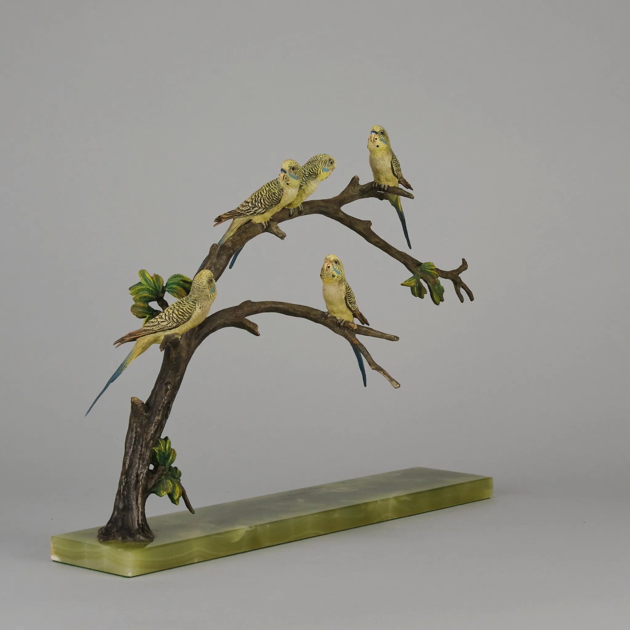 "Budgies On A Branch" by Franz Bergman