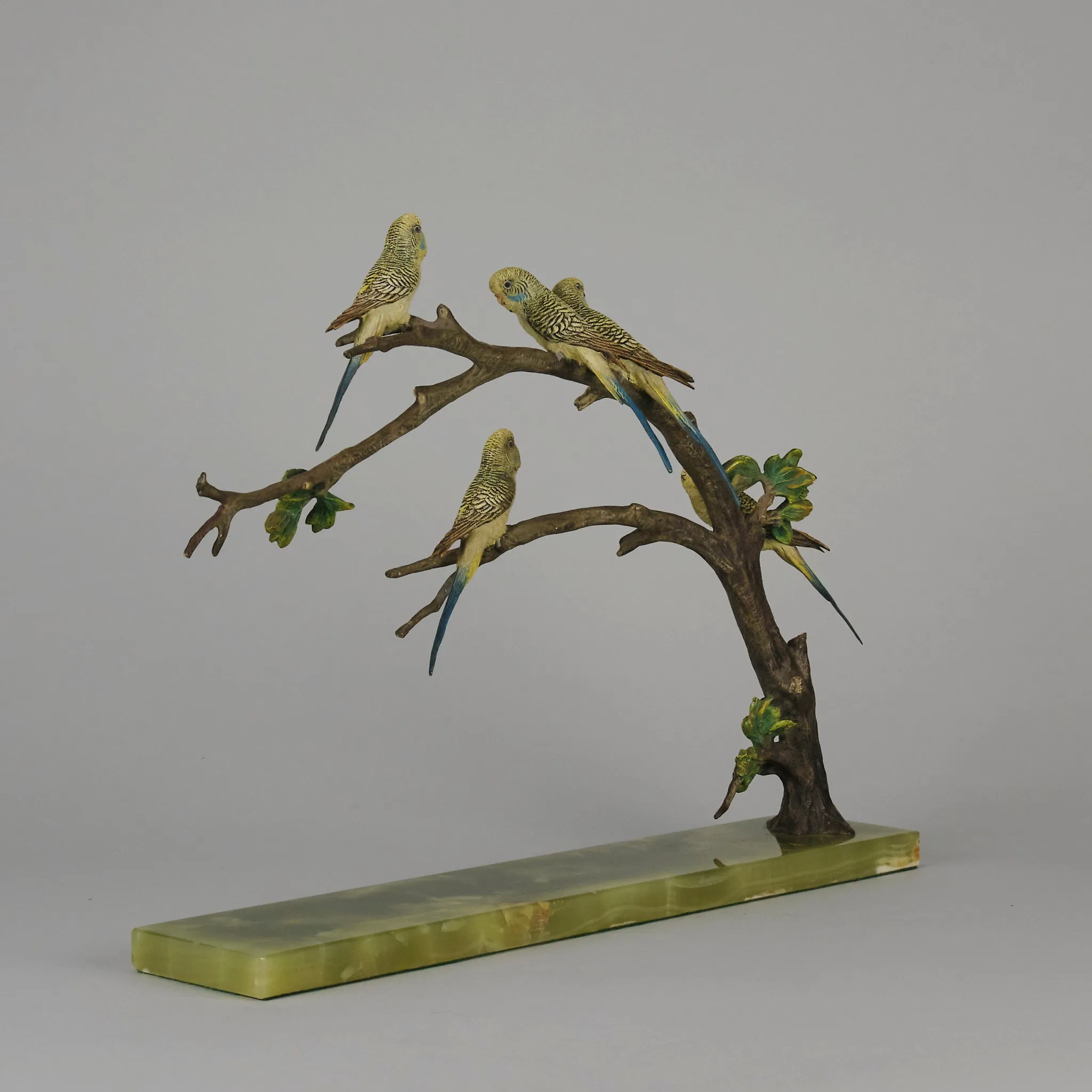 "Budgies On A Branch" by Franz Bergman