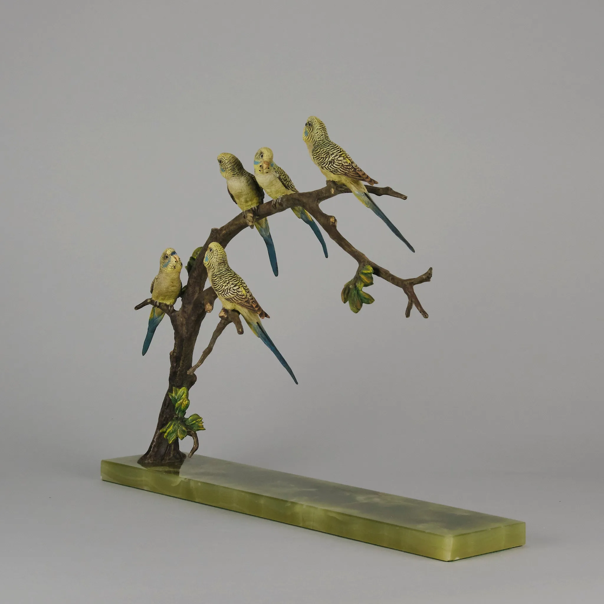 "Budgies On A Branch" by Franz Bergman