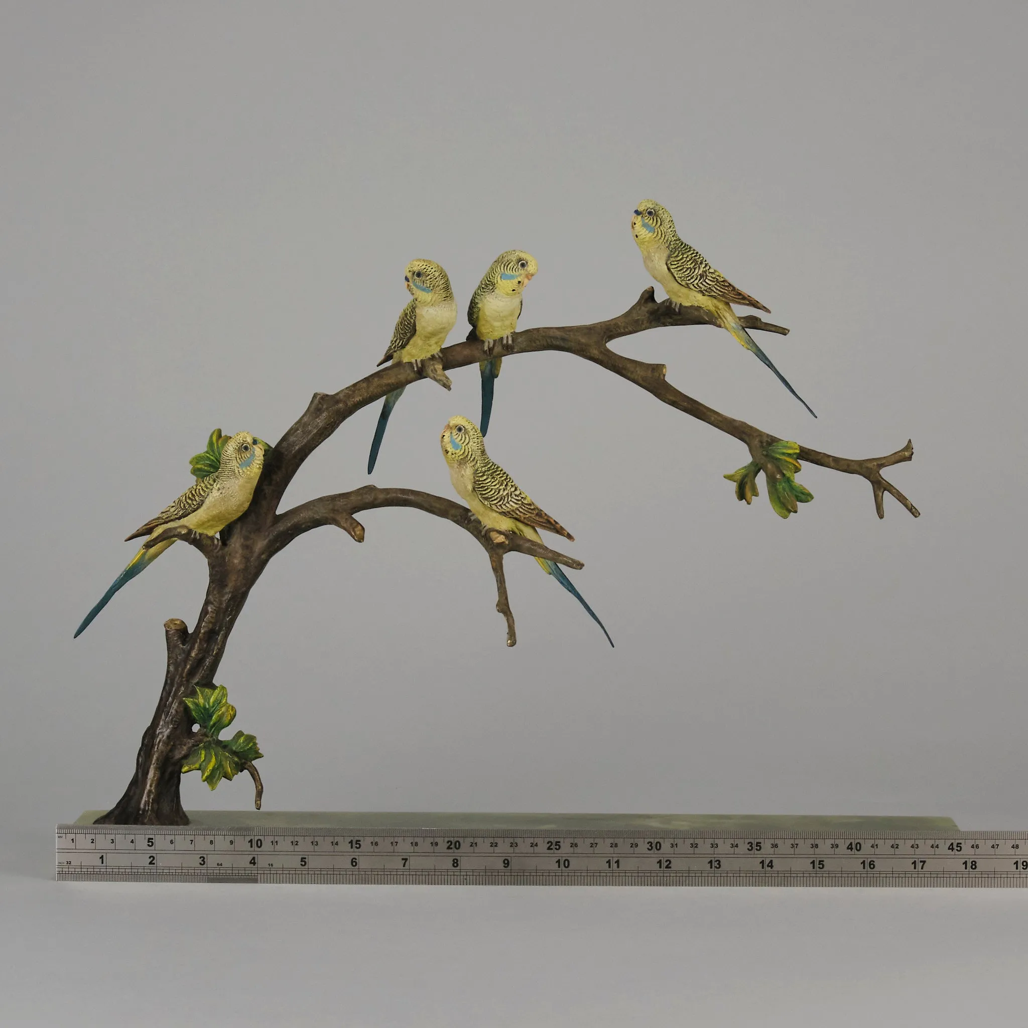"Budgies On A Branch" by Franz Bergman