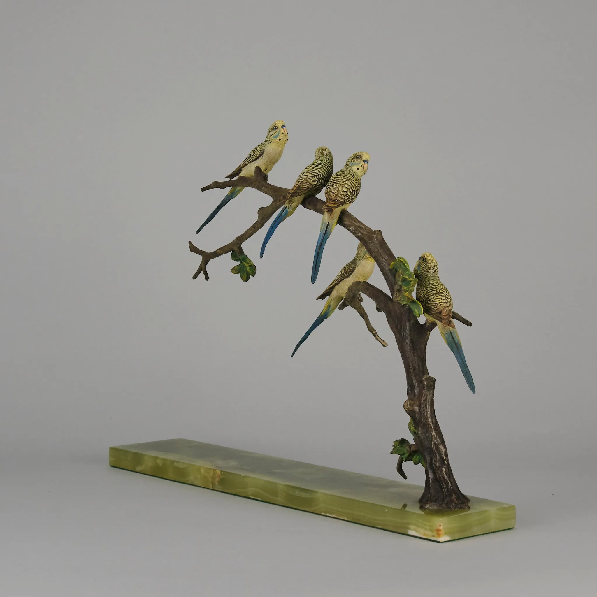 "Budgies On A Branch" by Franz Bergman