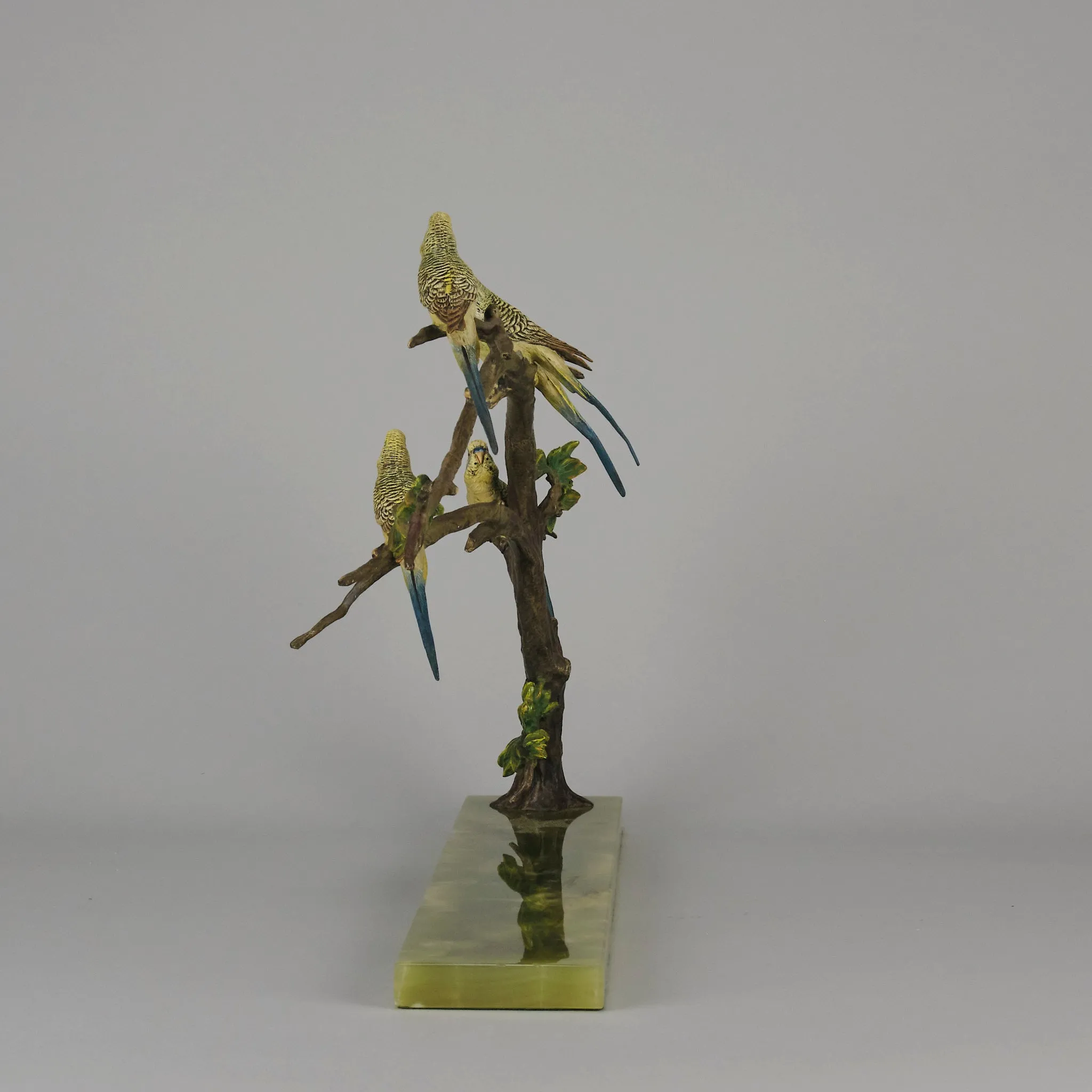 "Budgies On A Branch" by Franz Bergman