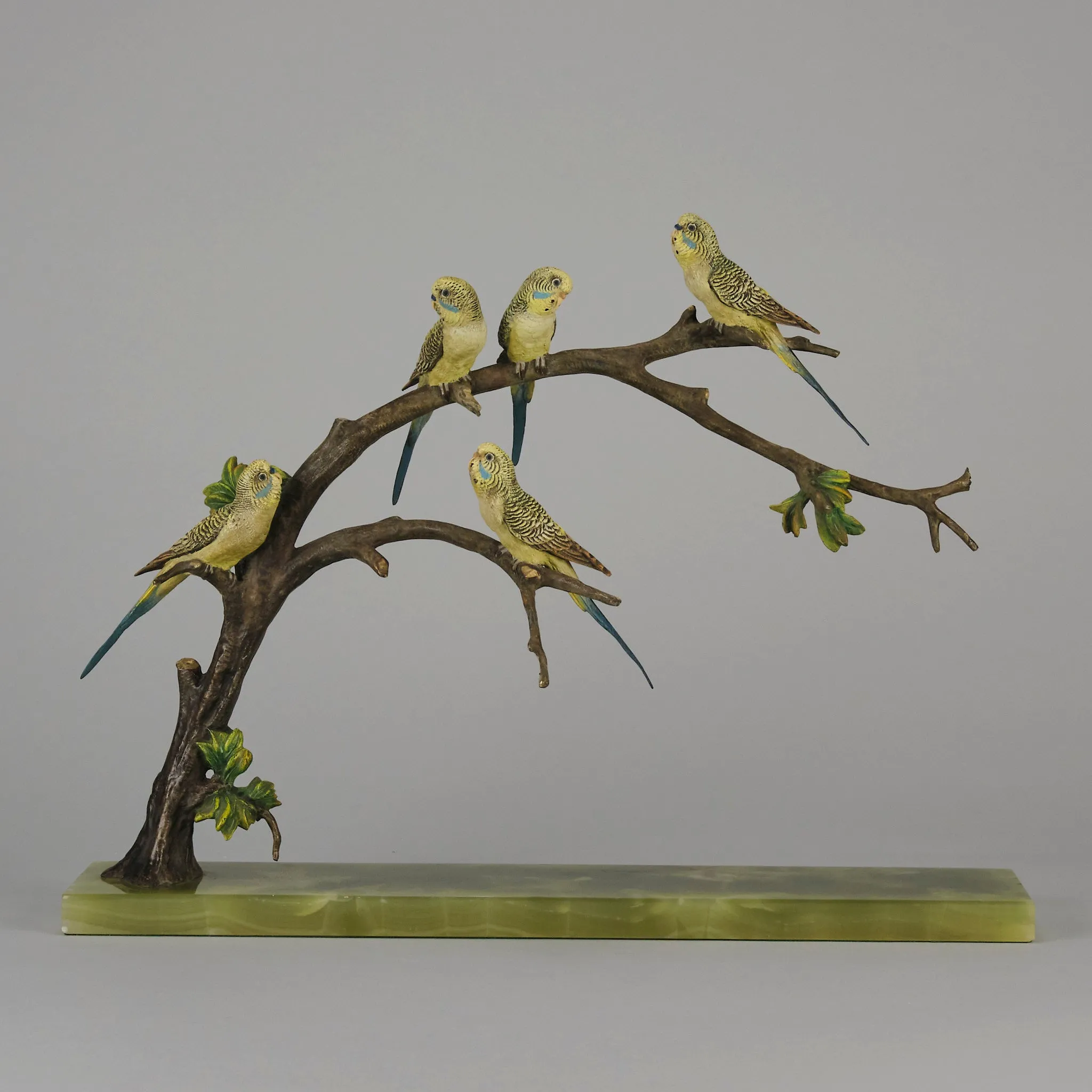 "Budgies On A Branch" by Franz Bergman