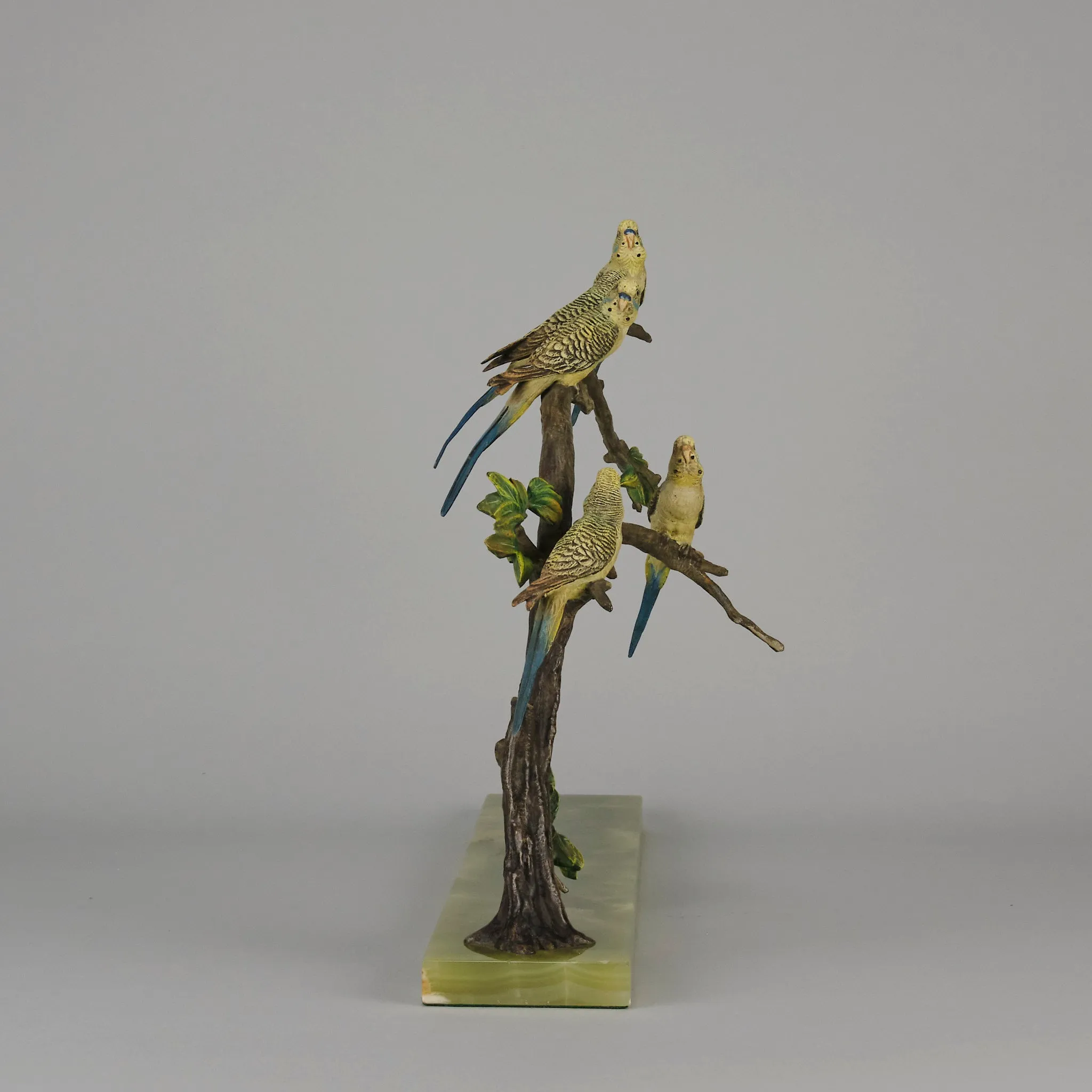 "Budgies On A Branch" by Franz Bergman
