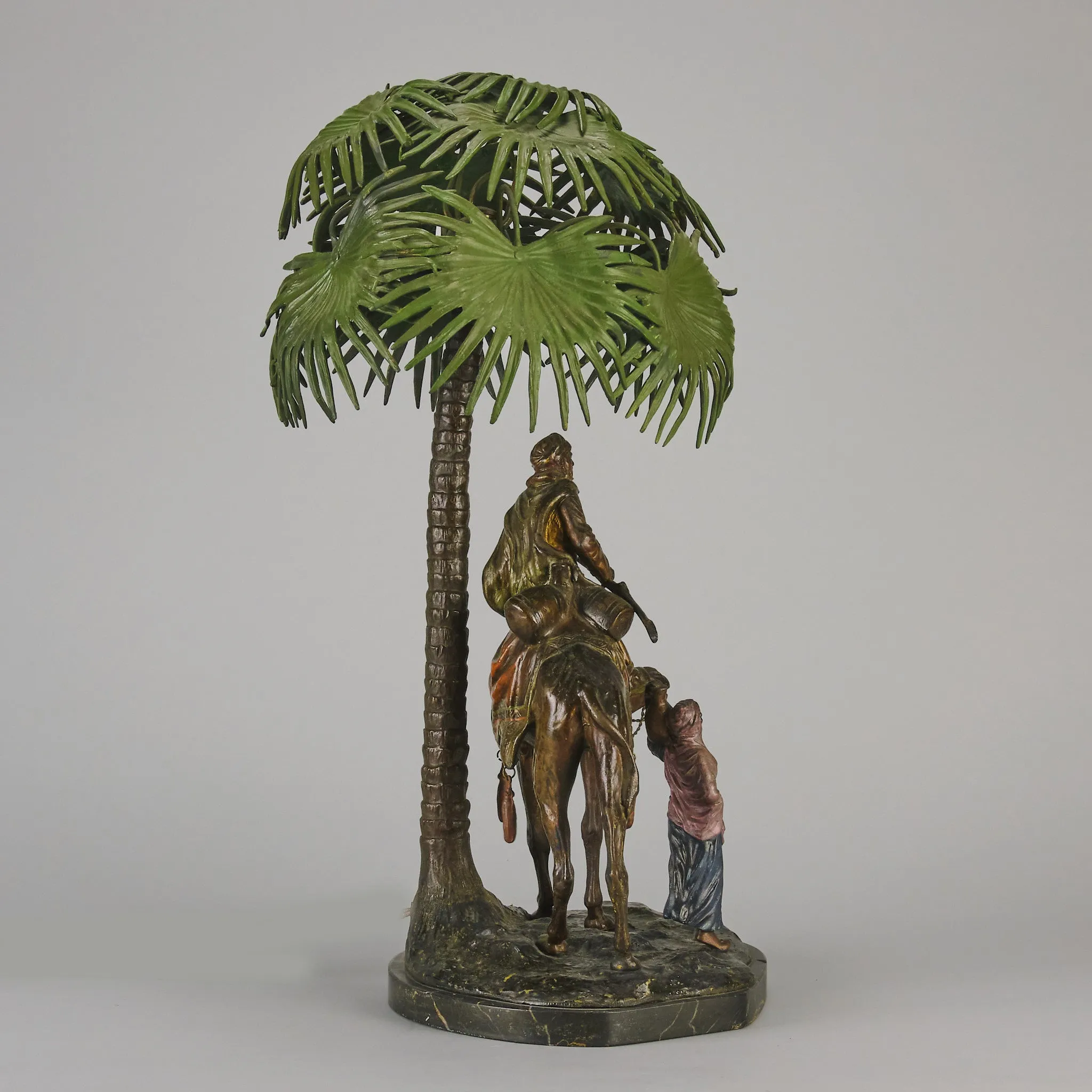 "Camel and Palm Tree Lamp" by Franz Bergman
