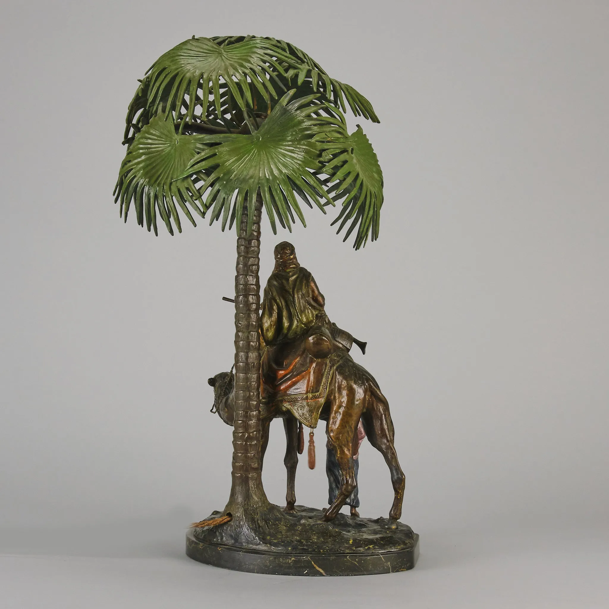 "Camel and Palm Tree Lamp" by Franz Bergman