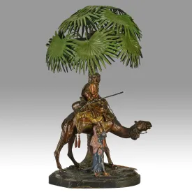 "Camel and Palm Tree Lamp" by Franz Bergman