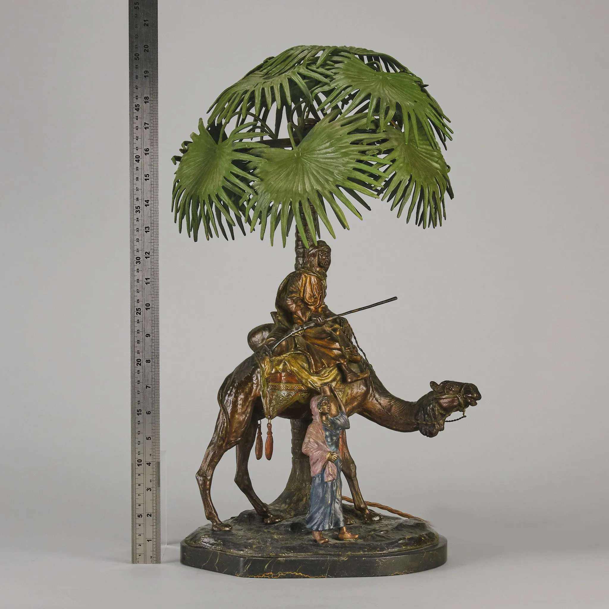 "Camel and Palm Tree Lamp" by Franz Bergman