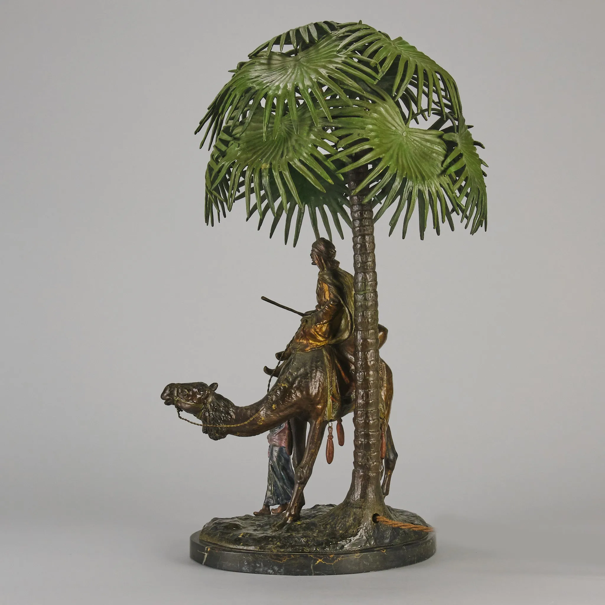 "Camel and Palm Tree Lamp" by Franz Bergman