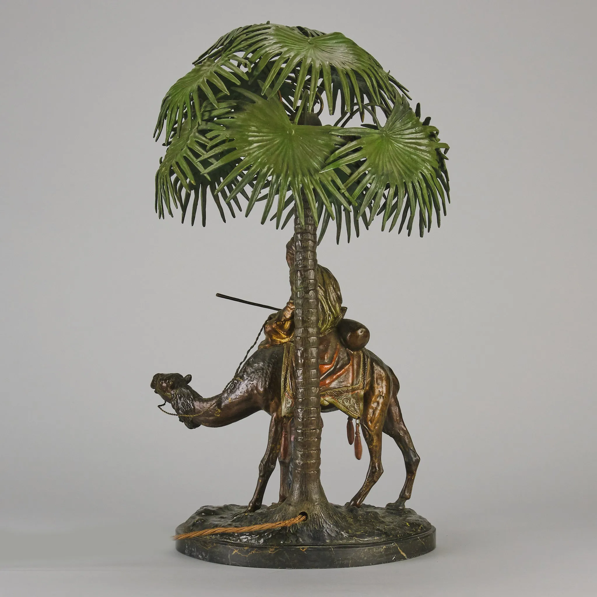 "Camel and Palm Tree Lamp" by Franz Bergman