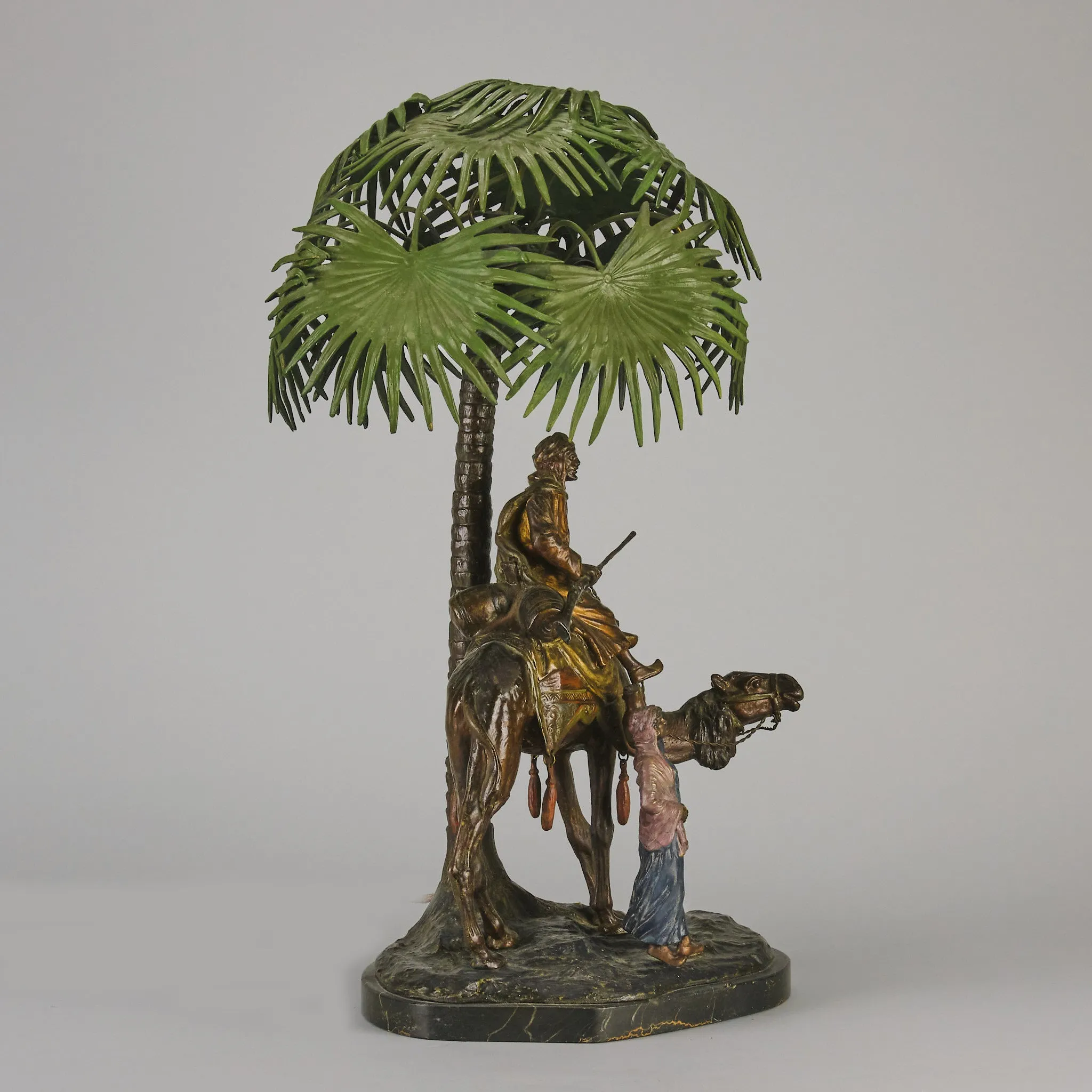 "Camel and Palm Tree Lamp" by Franz Bergman