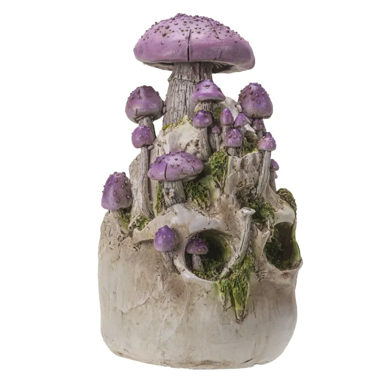 Skull With Purple Mushrooms