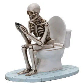 Statue - Skeleton On Toilet