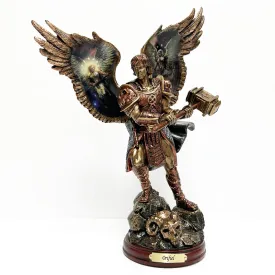 The Bradford Exchange Archangels of Light Bronze Sculpture Collection Issue #30: 'ORIFIEL - Safeguard of Nature' Inspired by Renaissance Art Hand-Painted with Metallic Highlights by Howard David Johnson 10-Inches