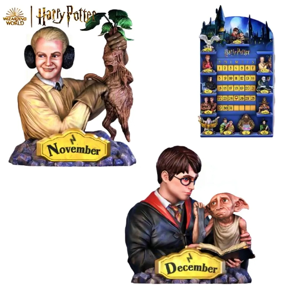 The Bradford Exchange HARRY POTTER Perpetual Calendar Collection Issue #6: November and December Handcrafted Character Sculptures 3.5-inches