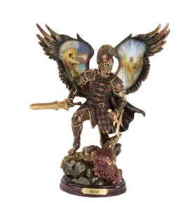 The Bradford Exchange "Raziel Keeper of Secrets" Archangels of Light Bronze Religious Sculpture Collection Issue #22 by Howard David Johnson 10-inches