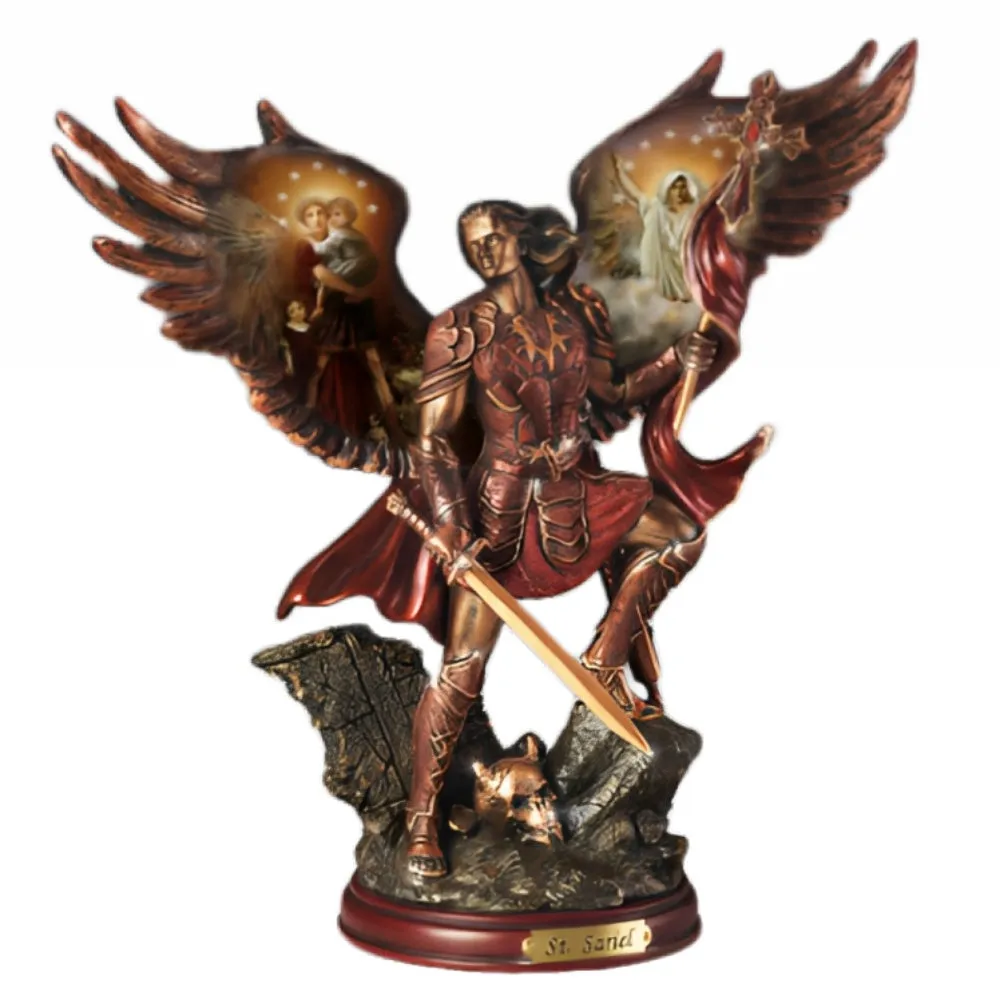 The Bradford Exchange "Sariel Command of God" Archangels of Light Bronze Religious Sculpture Collection Issue #9 by Howard David Johnson 10-inches