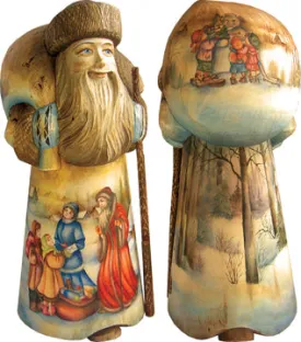 Vintage family time cringle, Hand-Painted WOODCARVED Figurine by G.DeBrekht - SPECIAL ORDER